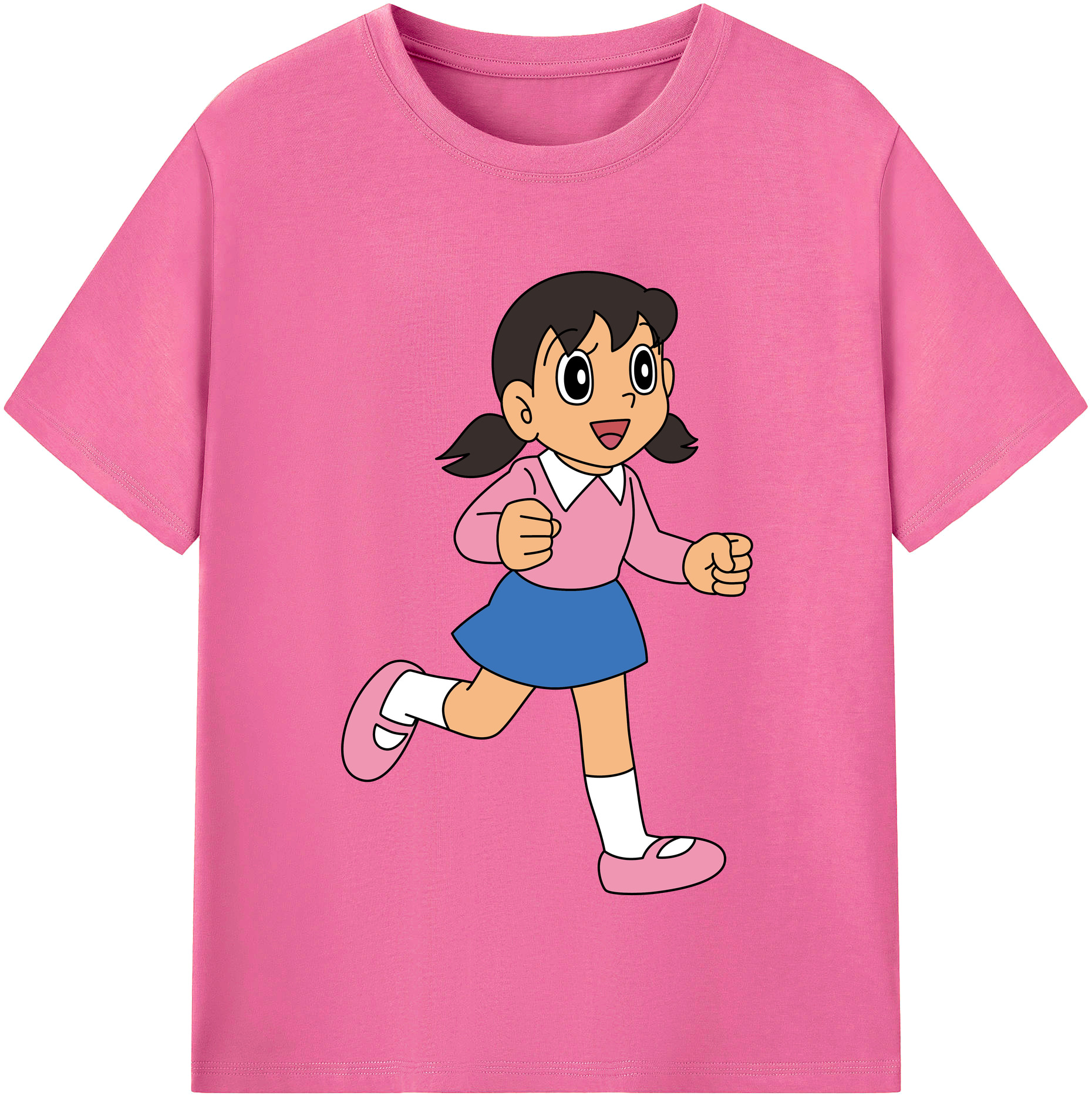 （画像用） ドラえもん みなもと しずか Doraemon Shizuka Minamoto レディースカジュアルプリントTシャツ（綿100％）